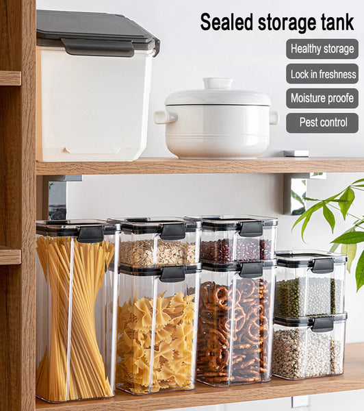 Food Storage Containers Kitchen Storage Organization Kitchen Storage Box Ducts jars  for Kitchen PET Food container Box Lid