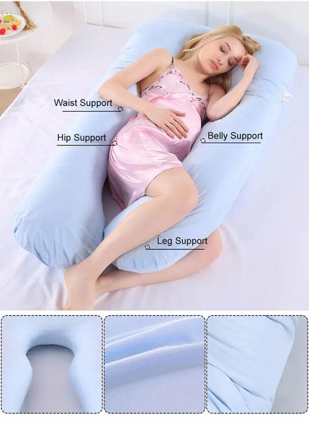 U Shape Pregnancy Pillow Full Body Maternity Pillows for Side Sleeper Pregnancy Women Sleeping Support Bedding Pregnancy Pillow