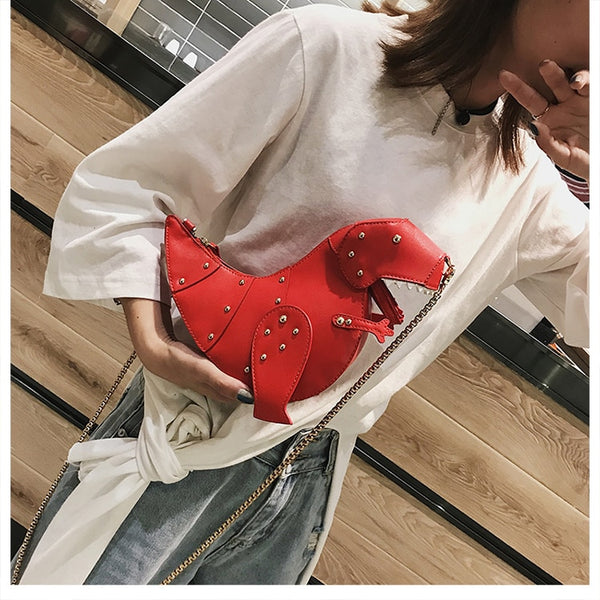 Dinosaur Design Rivets Women&#39;s Purses and Handbags Shoulder Chain Bag Designer Small  Crossbody Bag Female Clutch Bag Pu Leather