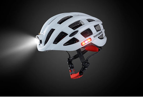 Bicycle Light Helmet Waterproof Bike Helmet USB Charge Cycling Helmet Integrally-molded MTB Road Bicycle Accessories