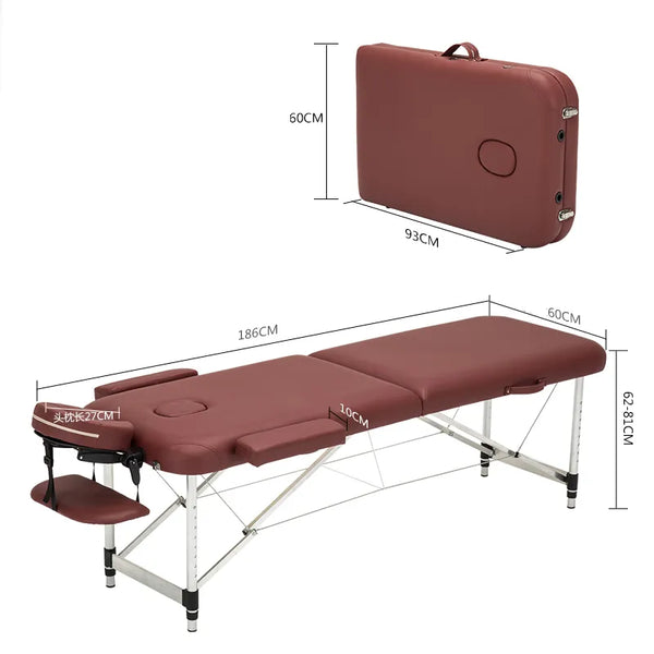 Folding Beauty Bed   Professional Portable Spa Massage Tables Lightweight Foldable with Bag Salon Furniture Aluminum alloy