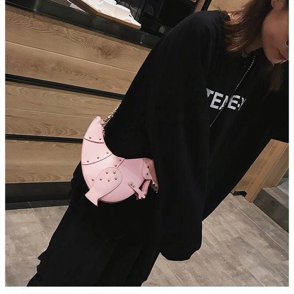 Dinosaur Design Rivets Women&#39;s Purses and Handbags Shoulder Chain Bag Designer Small  Crossbody Bag Female Clutch Bag Pu Leather