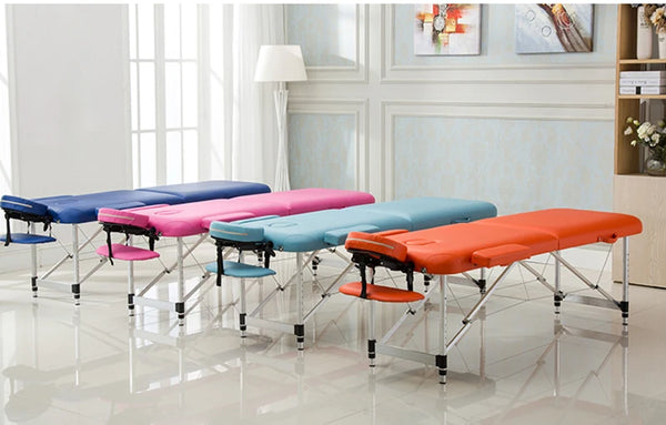 Folding Beauty Bed   Professional Portable Spa Massage Tables Lightweight Foldable with Bag Salon Furniture Aluminum alloy