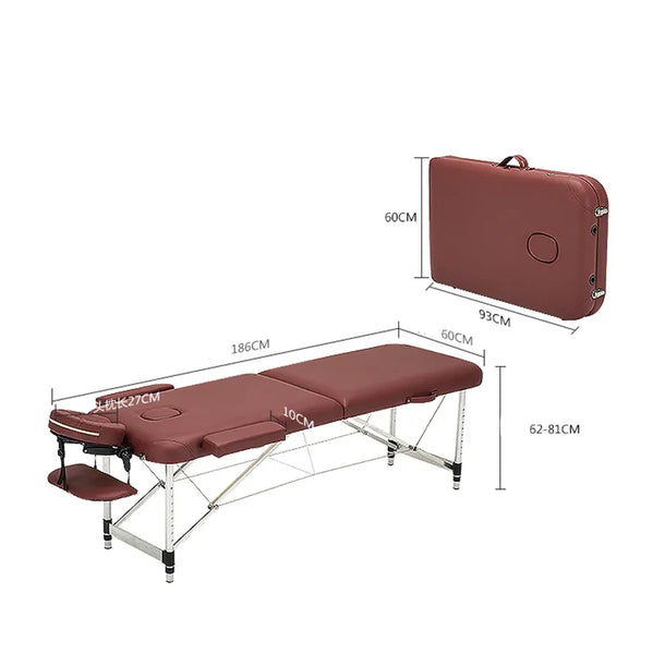 Folding Beauty Bed   Professional Portable Spa Massage Tables Lightweight Foldable with Bag Salon Furniture Aluminum alloy