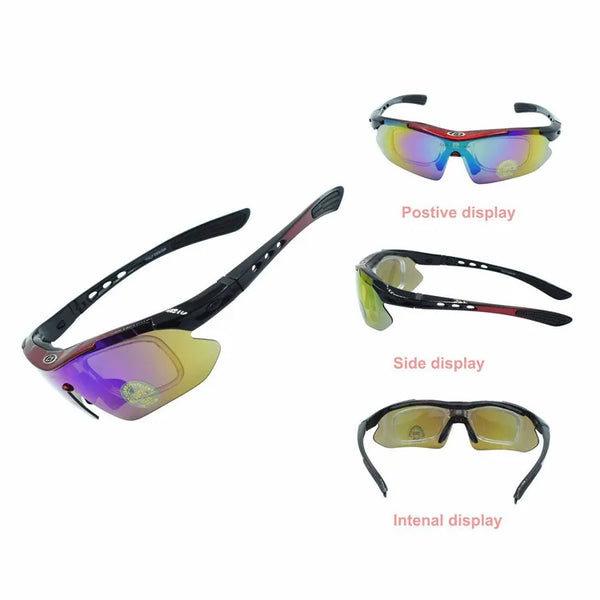 Polarized UV400 Cycling Sunglasses Bicycle Bike Eyewear Goggle Riding Outdoor Sports Fishing Glasses 5 Lens