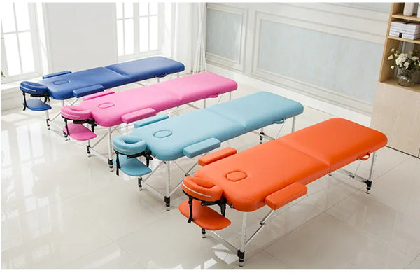 Folding Beauty Bed   Professional Portable Spa Massage Tables Lightweight Foldable with Bag Salon Furniture Aluminum alloy