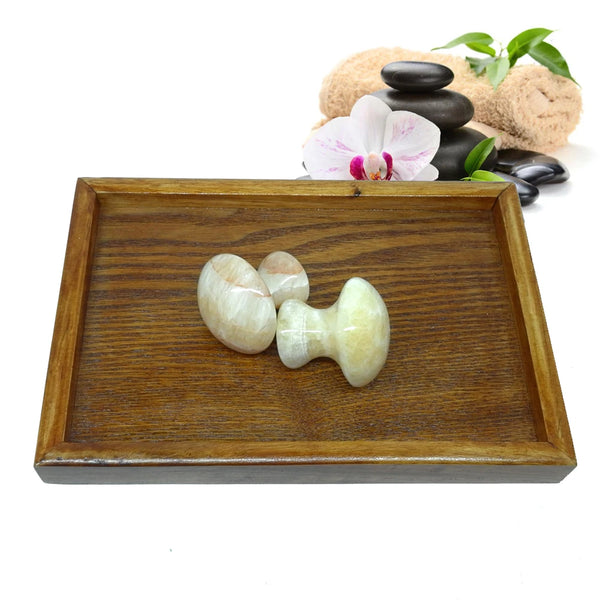 Rose Quartz Mushroom Foot Massage Stone Crystal Jade Facial Body Thin Anti-wrinkle Relaxation Beauty Health Care Tool