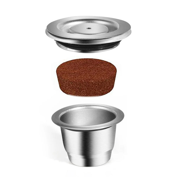 Nespresso Reusable Coffee Capsule Stainless Steel Refillable Filters Espresso Cup Fit Inissia & Pixie Coffee Maker