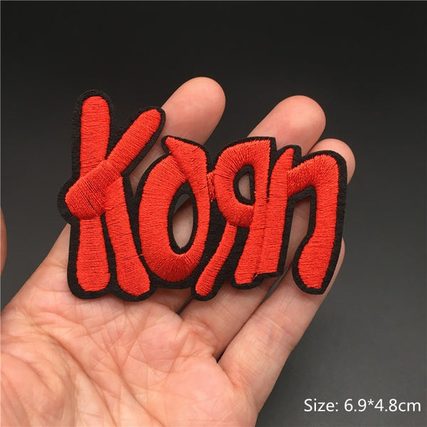 25PCS/Lot Rock Band Patches for Clothing Embroidery Stripes Iron on Patches Music Badges Diy Clothes Stickers Sewing Vest Jacket