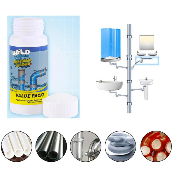 Home Powerful Pipe Dredging Cleaner Pipe Powder Sink Drain Bottled Cleaner Toilet Kitchen Deodorization Clogging Cleaning Tool