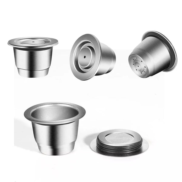 Nespresso Reusable Coffee Capsule Stainless Steel Refillable Filters Espresso Cup Fit Inissia & Pixie Coffee Maker