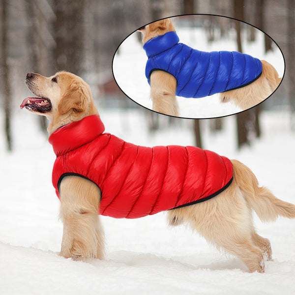 Warm Winter Dog Clothes Vest Reversible Dogs Jacket Coat 3 Layer Thick Pet Clothing Waterproof Outfit for Small Large Dogs