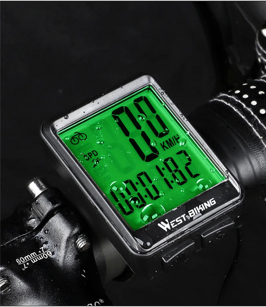 Wireless Bicycle Computer Backlight Waterproof Cycling Speedometer Mechanical Magnet Speed Sensor Bike Odometer