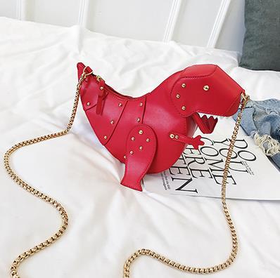 Dinosaur Design Rivets Women&#39;s Purses and Handbags Shoulder Chain Bag Designer Small  Crossbody Bag Female Clutch Bag Pu Leather