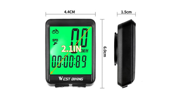 Wireless Bicycle Computer Backlight Waterproof Cycling Speedometer Mechanical Magnet Speed Sensor Bike Odometer