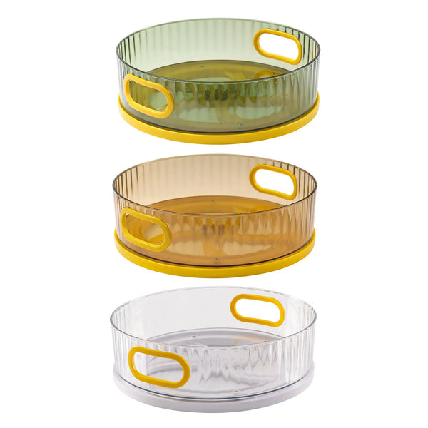 Rotating Tray Bathroom Storage Box Kitchen Storage Container Cosmetic Organizer For Seasoning Snack Food Stationery Toiletry