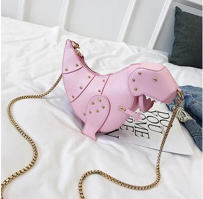 Dinosaur Design Rivets Women&#39;s Purses and Handbags Shoulder Chain Bag Designer Small  Crossbody Bag Female Clutch Bag Pu Leather