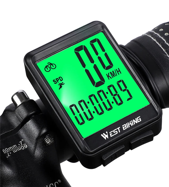 Wireless Bicycle Computer Backlight Waterproof Cycling Speedometer Mechanical Magnet Speed Sensor Bike Odometer