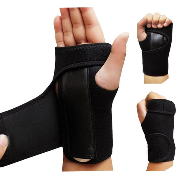 1pc Useful Splint Sprains Arthritis Band Belt Carpal Tunnel Hand Wrist Support Brace Solid Black