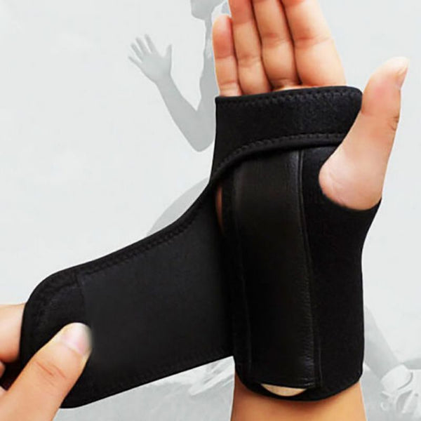 1pc Useful Splint Sprains Arthritis Band Belt Carpal Tunnel Hand Wrist Support Brace Solid Black