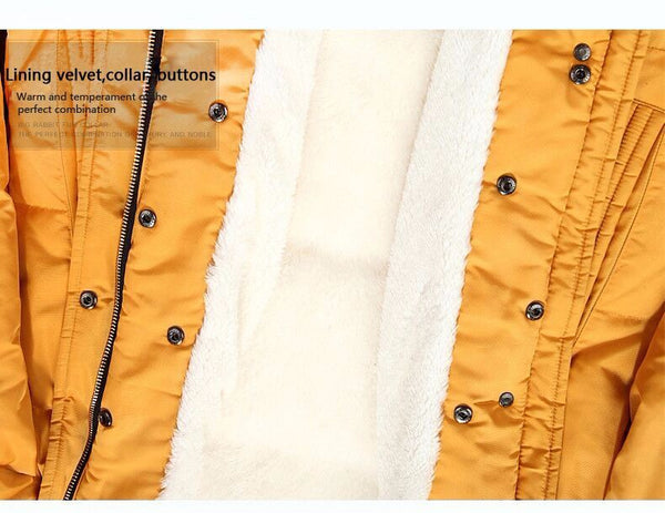 Men's and women's leisure down jacket high quality thick warm warm with Fur hooded parka brand big size yellow black white S-5XL - UTouchUBuyNow