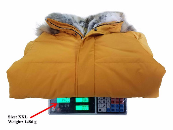 Men's and women's leisure down jacket high quality thick warm warm with Fur hooded parka brand big size yellow black white S-5XL - UTouchUBuyNow