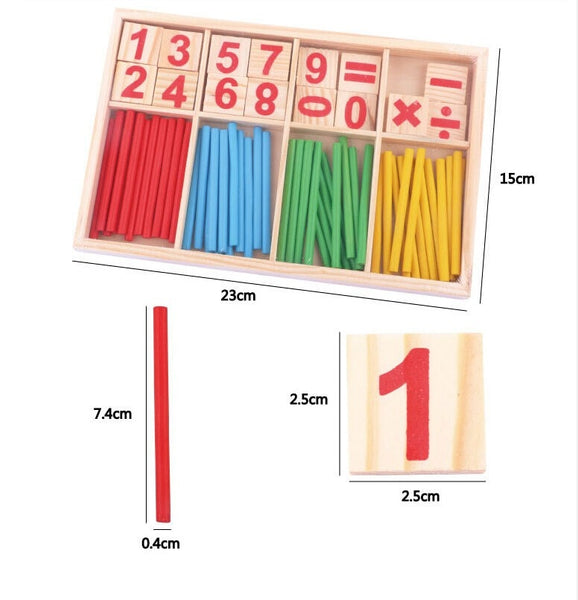 Toys Wooden Intelligence Stick Education Wooden Toys Building Blocks Montessori Mathematical Gift Wholesale kids, children