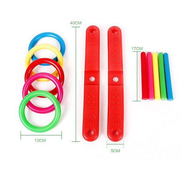 Funny Kids Outdoor Sport Toys Hoop Ring Toss Plastic Ring Toss Quoits Garden Game Pool Toy Outdoor Fun Set