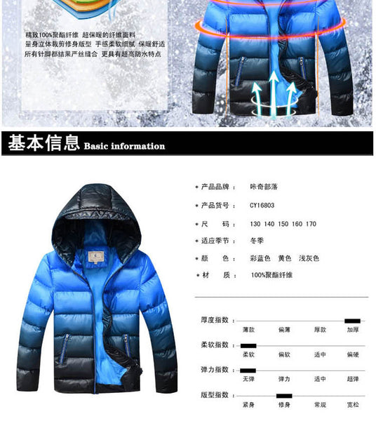 Boys Winter Coat Padded Jacket Outerwear For Fashion Hooded Thick Warm Children Parkas Overcoat High Quality - UTouchUBuyNow