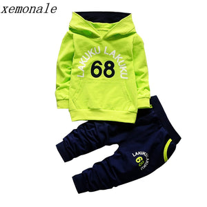 Toddler Tracksuit Autumn Baby Clothing Sets Children Boys Girls Fashion Brand Clothes Kids Hooded T-shirt And Pants 2 Pcs Suits - UTouchUBuyNow