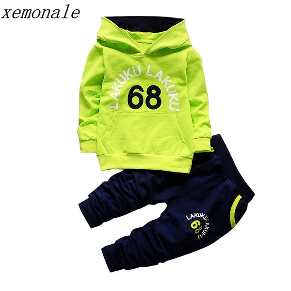 Toddler Tracksuit Autumn Baby Clothing Sets Children Boys Girls Fashion Brand Clothes Kids Hooded T-shirt And Pants 2 Pcs Suits - UTouchUBuyNow