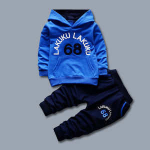 Toddler Tracksuit Autumn Baby Clothing Sets Children Boys Girls Fashion Brand Clothes Kids Hooded T-shirt And Pants 2 Pcs Suits - UTouchUBuyNow