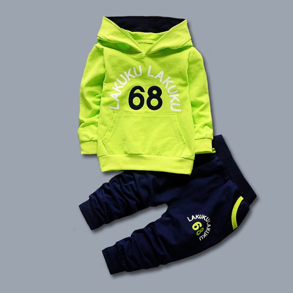 Toddler Tracksuit Autumn Baby Clothing Sets Children Boys Girls Fashion Brand Clothes Kids Hooded T-shirt And Pants 2 Pcs Suits - UTouchUBuyNow