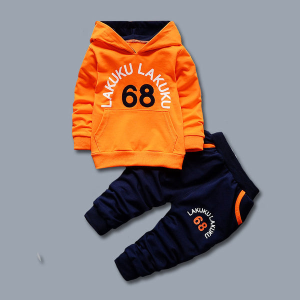 Toddler Tracksuit Autumn Baby Clothing Sets Children Boys Girls Fashion Brand Clothes Kids Hooded T-shirt And Pants 2 Pcs Suits - UTouchUBuyNow