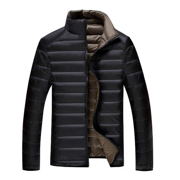 Fashion fall and winter men's white goose down jacket men ultra lightweight slim thin coat outerwear - UTouchUBuyNow