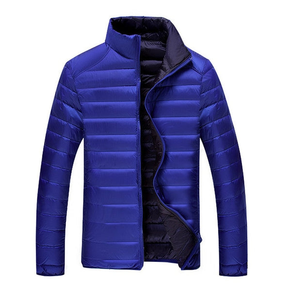 Fashion fall and winter men's white goose down jacket men ultra lightweight slim thin coat outerwear - UTouchUBuyNow