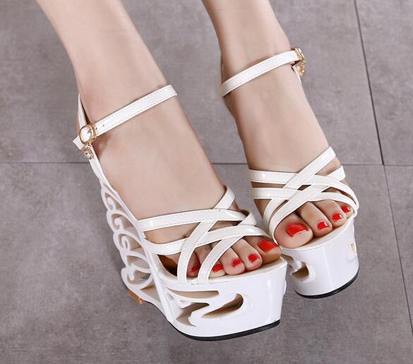 High Quality Buckle Strap Sexy Strange Style Heel Summer Women Shoes Retro Novelty Sandals High Heels Nightclub Shoes - UTouchUBuyNow