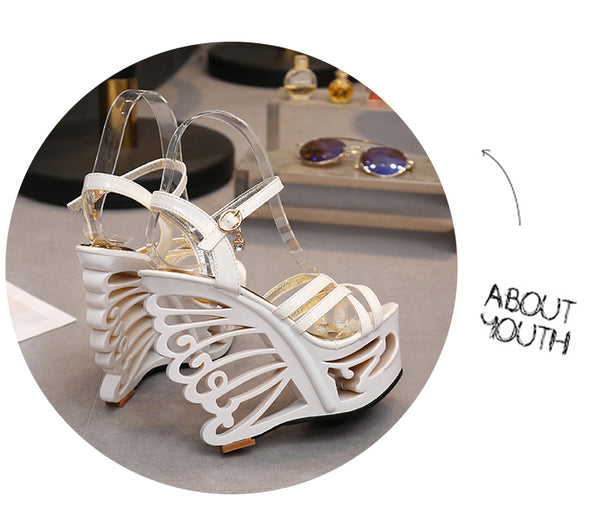 High Quality Buckle Strap Sexy Strange Style Heel Summer Women Shoes Retro Novelty Sandals High Heels Nightclub Shoes - UTouchUBuyNow