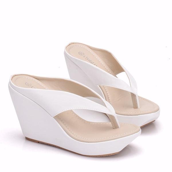 Women Summer High Heel Slippers Platform Sandals Ladies Wedges Sandals Brand Flip Flops Shoes Women Beach Slippers