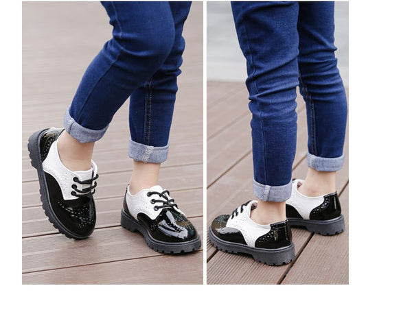 Spring Summer Autumn Kids Shoes For Boys Girls British Style Children's Casual Sneakers PU Leather Fashion Shoes Hot