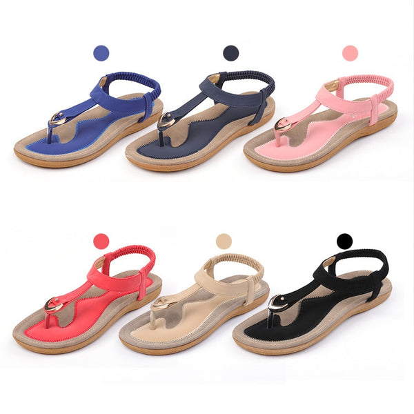 Women sandal flat heel sandalias femininas summer casual single shoes woman soft bottom slippers sandals