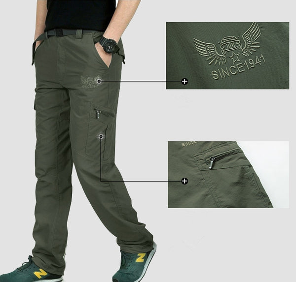 Breathable lightweight Waterproof Quick Dry Casual Pants Men Summer Army Military Style Trousers Men's Tactical Cargo Pants Male - UTouchUBuyNow