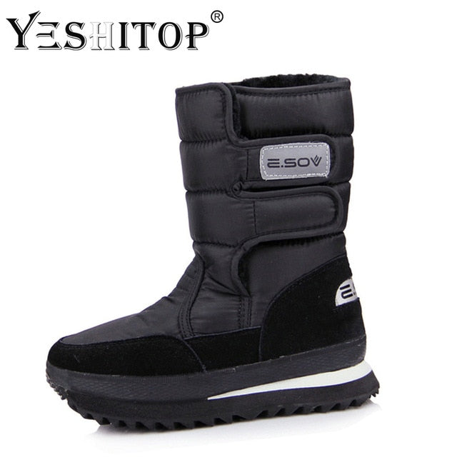 Female Snow Boots Winter Boots women flat waterproof  Shoes - UTouchUBuyNow