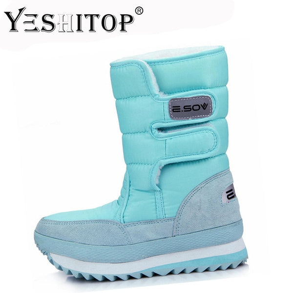 Female Snow Boots Winter Boots women flat waterproof  Shoes - UTouchUBuyNow