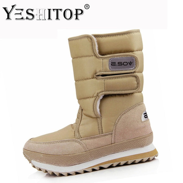 Female Snow Boots Winter Boots women flat waterproof  Shoes - UTouchUBuyNow