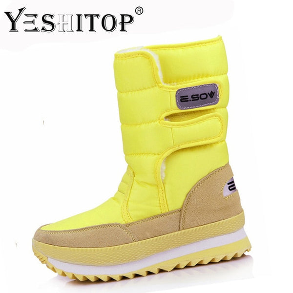 Female Snow Boots Winter Boots women flat waterproof  Shoes - UTouchUBuyNow