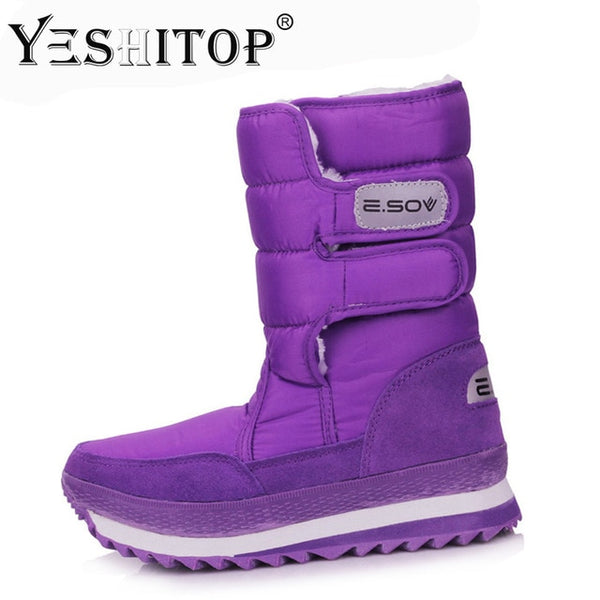 Female Snow Boots Winter Boots women flat waterproof  Shoes - UTouchUBuyNow