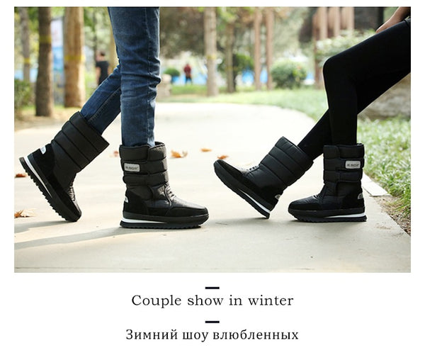 Female Snow Boots Winter Boots women flat waterproof  Shoes - UTouchUBuyNow