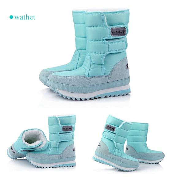 Female Snow Boots Winter Boots women flat waterproof  Shoes - UTouchUBuyNow