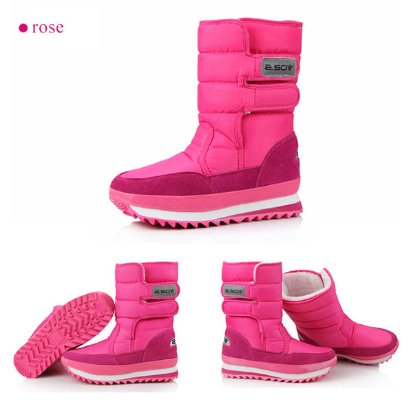 Female Snow Boots Winter Boots women flat waterproof  Shoes - UTouchUBuyNow